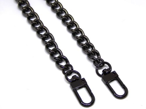 Taschenkette, Rundkette,schwarz-glänzend 120 cm