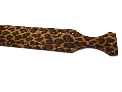 breiter Taschengriff, Leopard muster, samtige Oberfläche